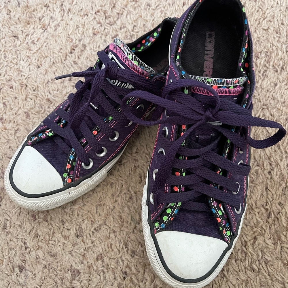 Converse Women's Multicolor Trim Purple Sneakers